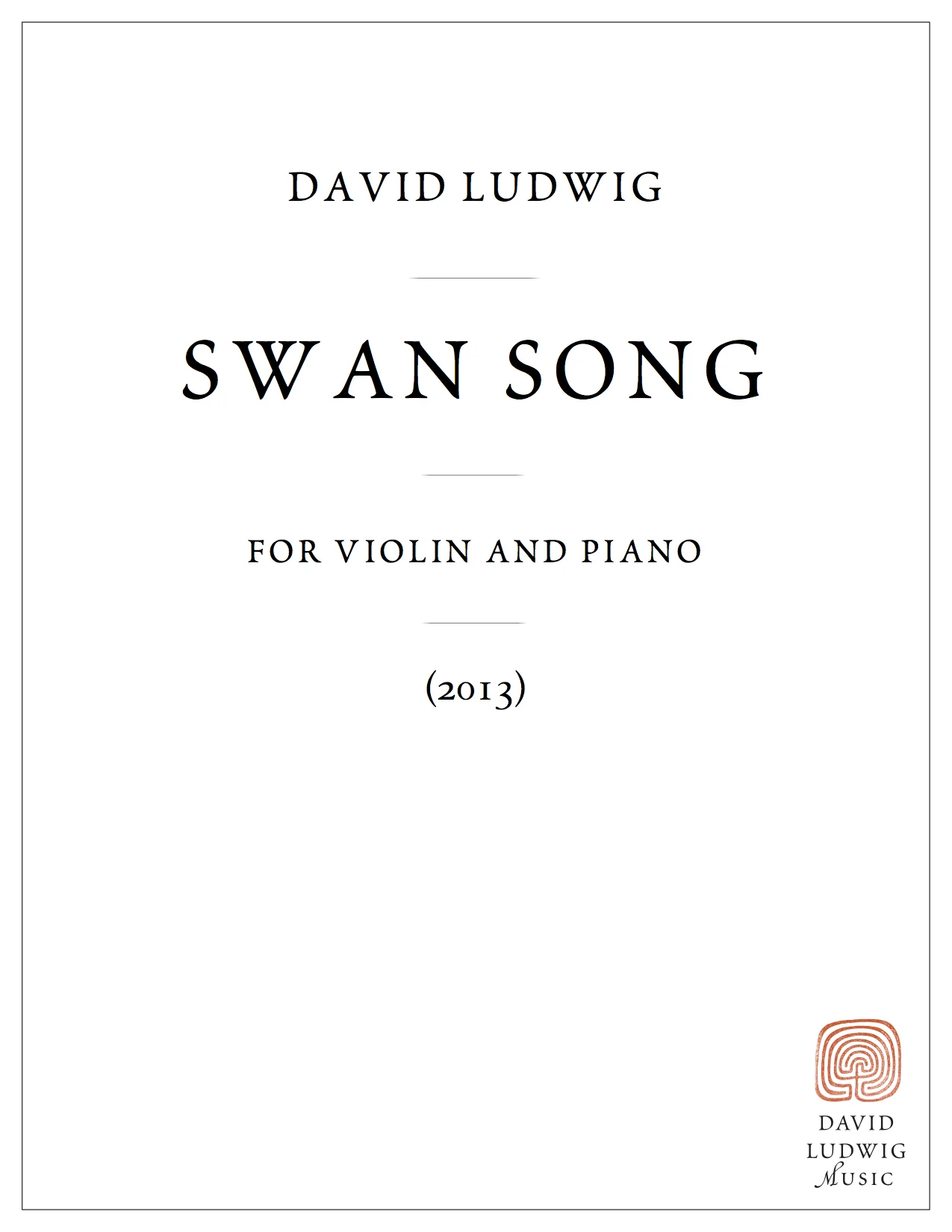Swan Song (digital download) — David Ludwig Music